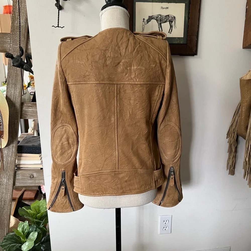 ISABEL MARANT Lambskin Leather Motorcycle Jacket M - Picture 3 of 8